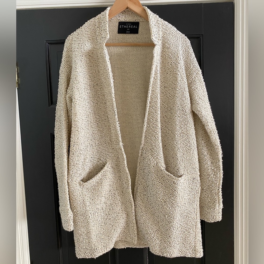 Mandarin collar cardigan jacket